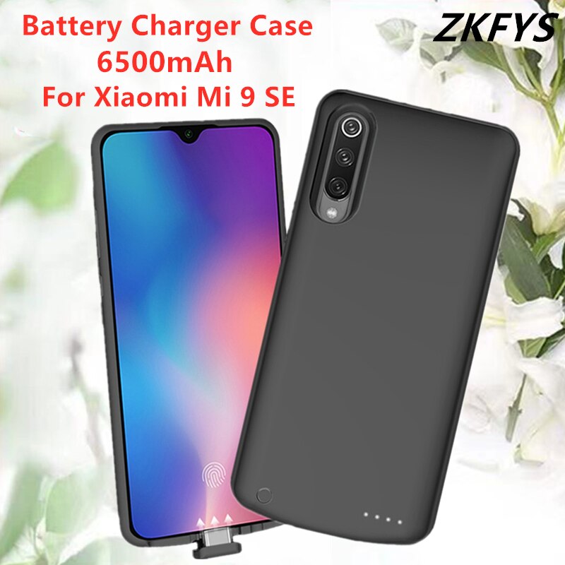 ZKFYS 6500mAh Batterie Ladegerät Fällen Für Xiaomi Mi 9 SE Energie Bank fallen Externe Batterie Ladung fallen Tragbare Energie abdeckung