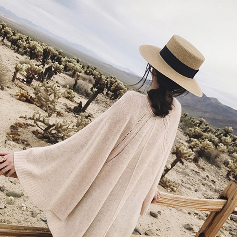 -dames panama zonnehoed boater handgeweven strohoed voor de zomer