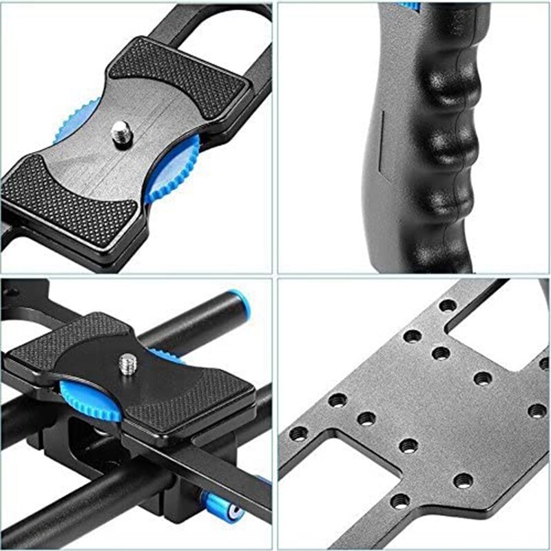 Aluminiumlegering camera video kooi film film maken kit met video kooi voor canon/nikon/sony 5d/600d/d610d/700d dslr