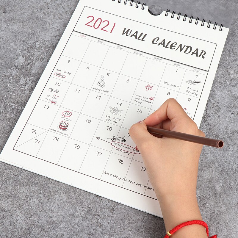 1PC Wall Calendar Agenda Organizer Home Office Hanging Wall Calendar