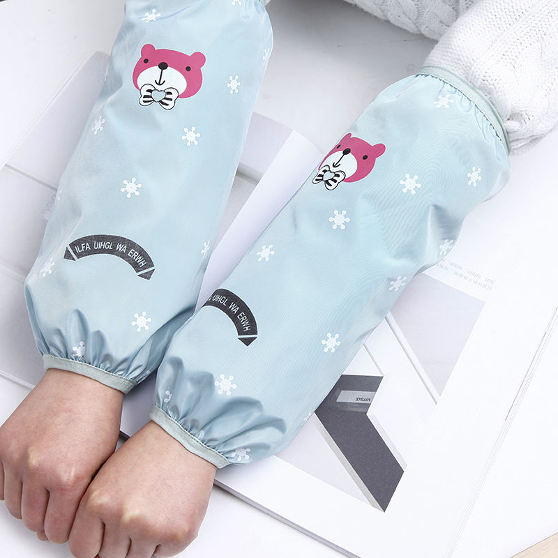 Oversleeve-manguitos impermeables para adultos, accesorios de limpieza de cocina, A prueba de aceite, para el hogar: light blue