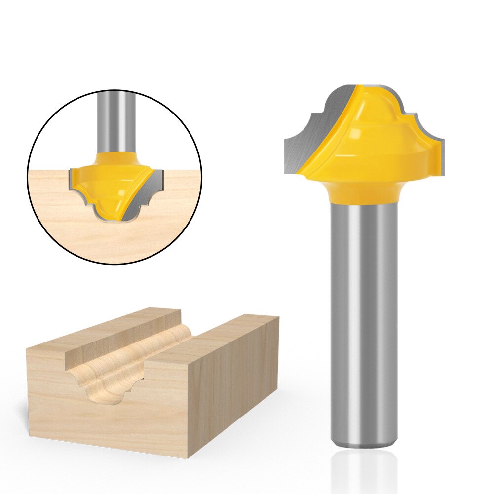 1 Pc 8 Mm Schacht Frees Houtsnijwerk 19 Mm Klassieke Router Bit Zonder Lager Concave Radius Frezen houtbewerking