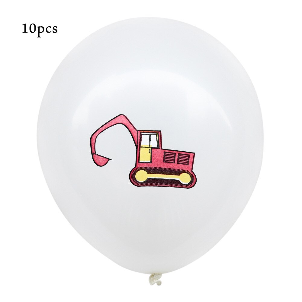 Ballon de dessin animé pelleteuse de voiture, véhicule d&#39;ingénierie, tracteur de Construction, pour enfants garçons, décorations de fête d&#39;anniversaire: 4