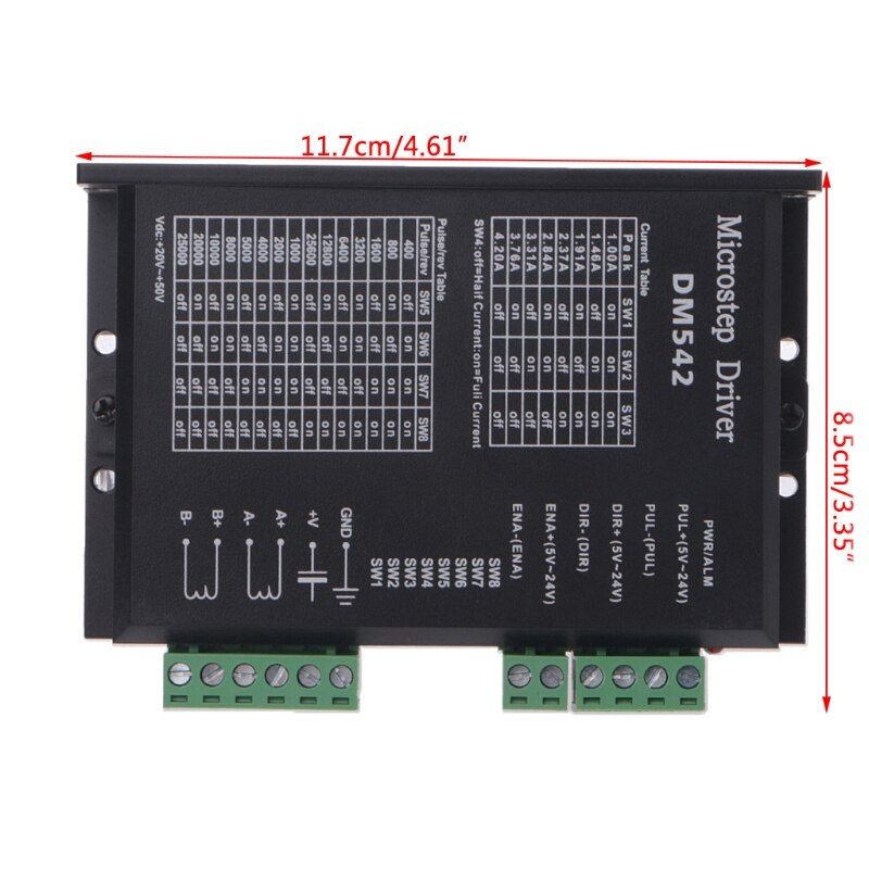 DM542 DC 24-60V Stepper Motor Driver For 57 86 Series 2-phase Digital Microstep Driver