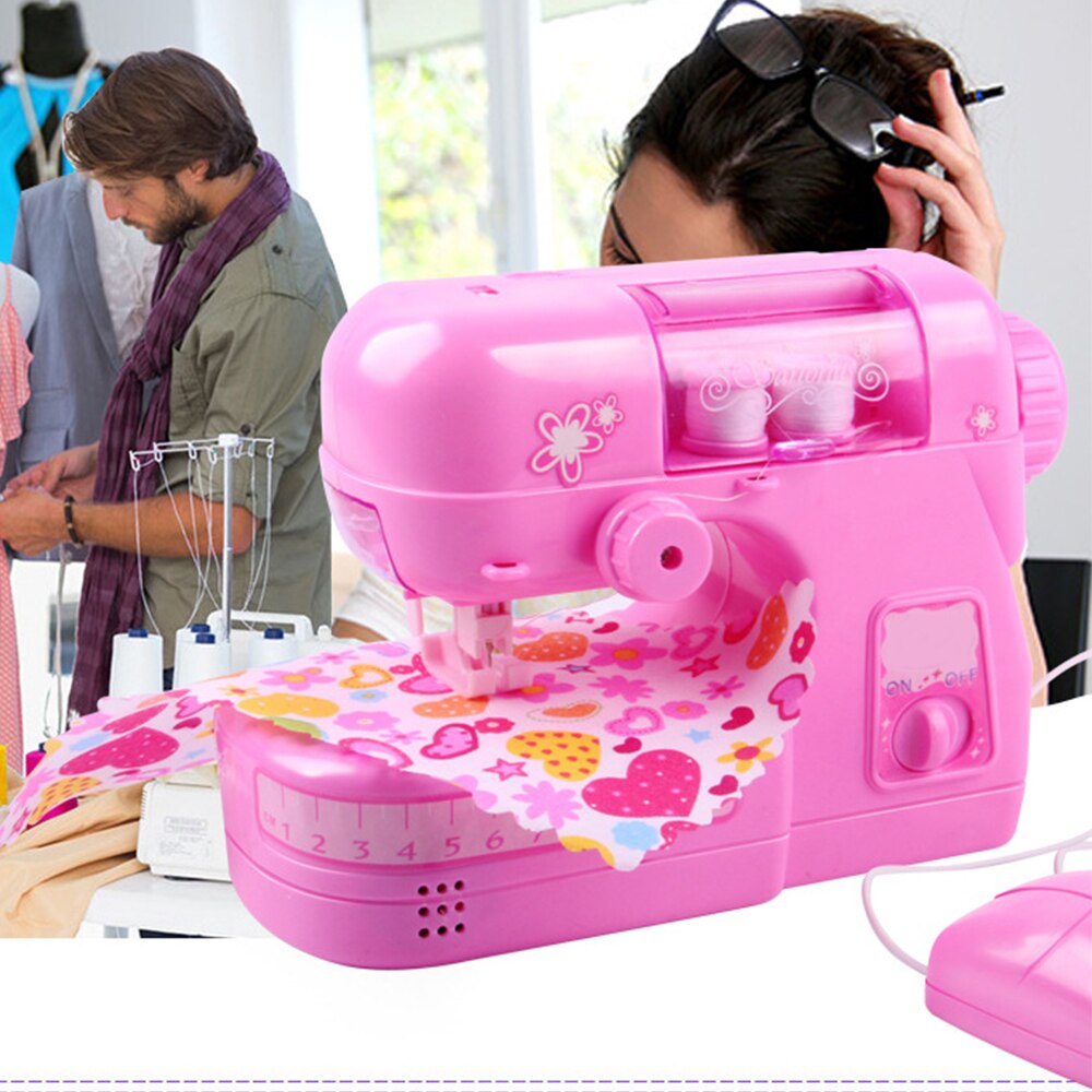 Mini máquina de coser de juguete de simulación pequeños niños juguetes para juego de imitación papel jugar juguete educativo para edades tempranas