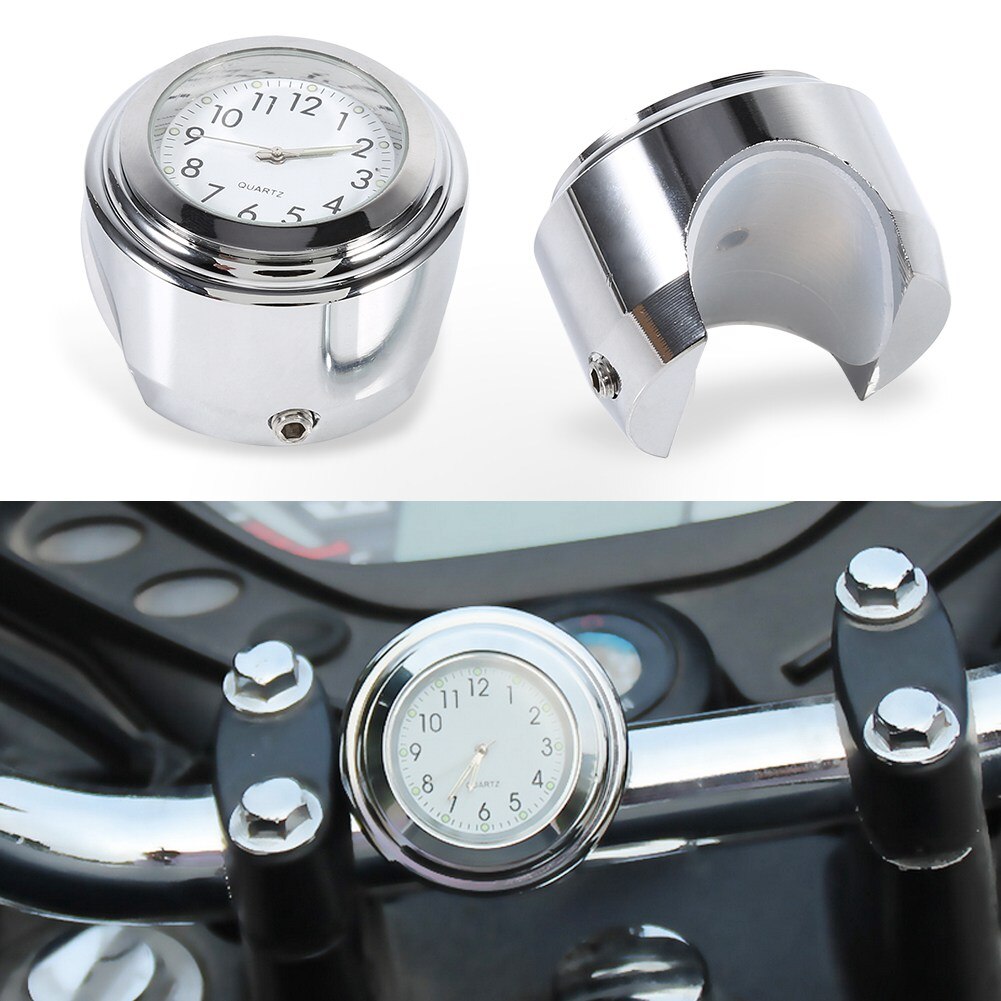 Motorcycle Handlebar Mount Watch Precise Time Keeping Dial Clock For Attached On The Universal Vehicles With 7/8" 1" Handlebar