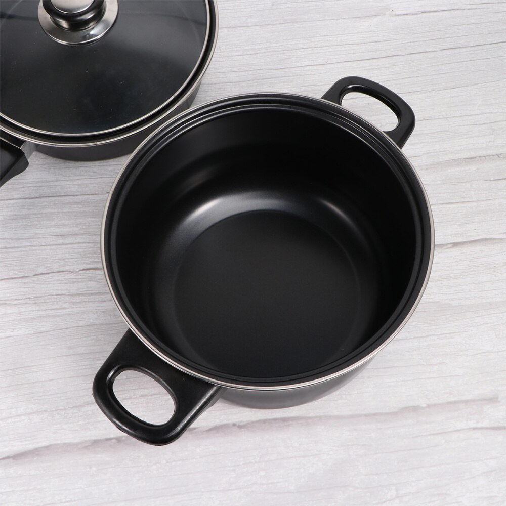 1 Set of 7PCS Portable Cookware Set Non-stick Pan Frying Pan Kit Cooking Pots Frying Pan Lid Set Household Cooking Kitchenware S