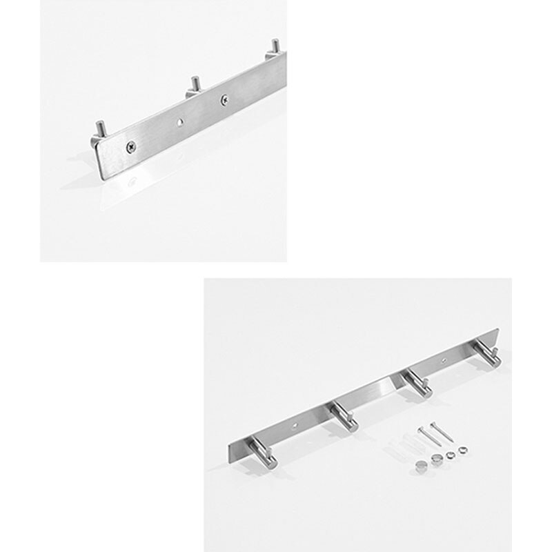 14in Handdoek Haken Badkamer Kapstok Rvs Muur Gemonteerde Haken 4 Zware Haken Rack Organizer Zilver