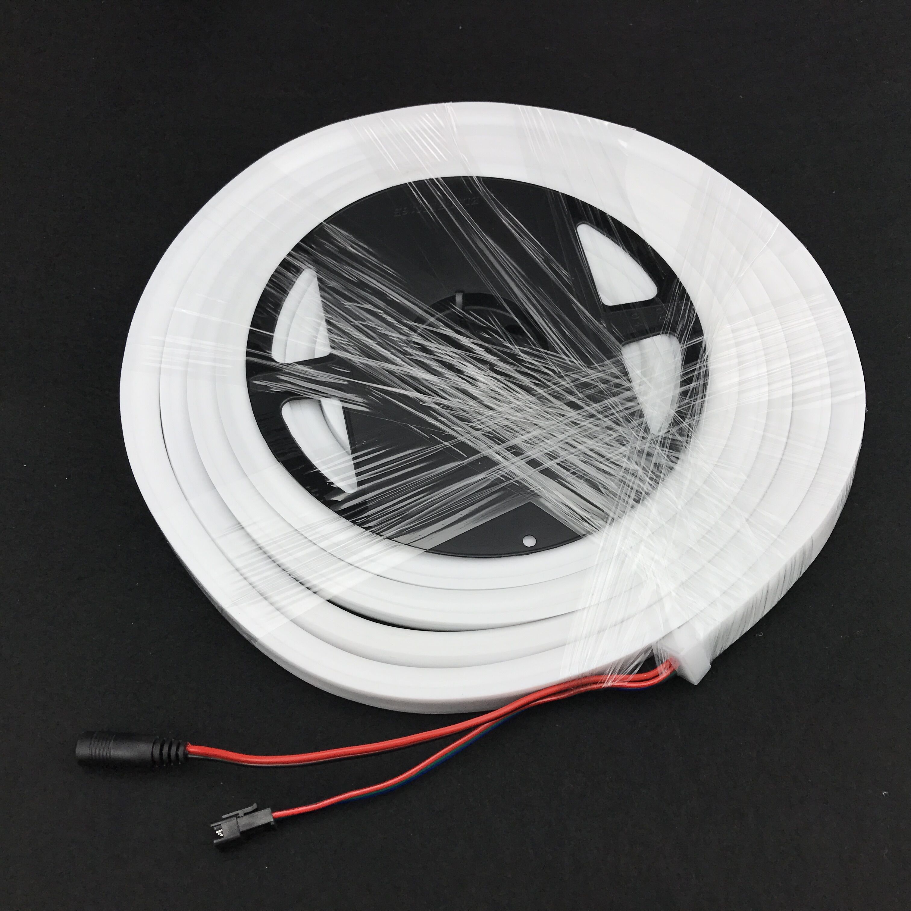 5 m DC5V WS2812B adresseerbare led neon pixel licht, RGB full color; 60 leds/m met 60 pixels/m; waterdicht in melkwit buis