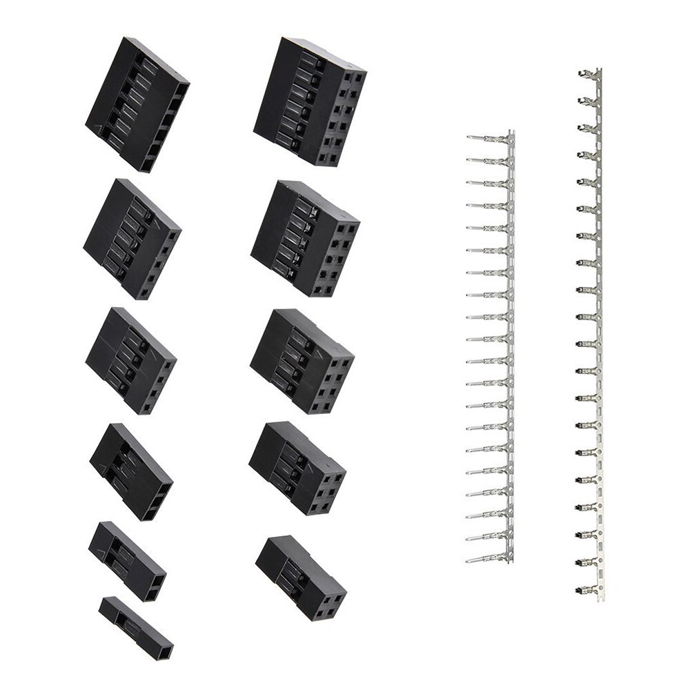 620 Pezzi/set 2.54 millimetri Dupont Alloggiamento Connettori Spille del Connettore Maschio Femmina A Crimpare Spille s Per Il Kit di Arduino E Raspberry Pi progetti