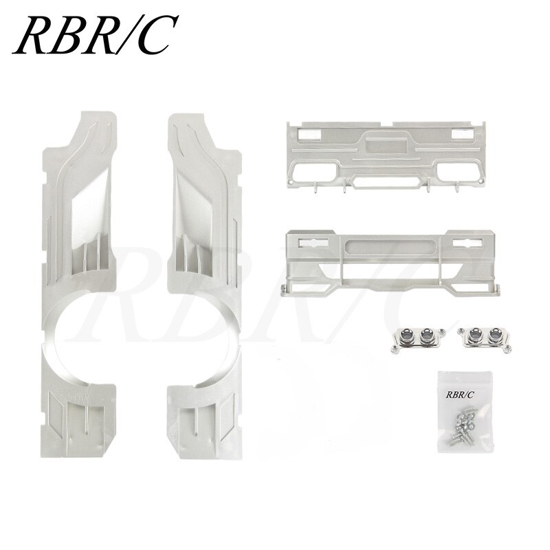 Szerokie ciało nisko leżące duże otoczone i rozdmuchiwane akcesoria robić modyfikacji części robić WPL D12 RC mikro ciężarówka samochód: Surrounded srebro