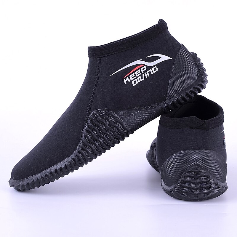 Les chaussures de plongée vulcanisées TaoBo sont des chaussures de Wading unisexes et des chaussures de pêche haut de gamme chaussures antidérapantes avec une épaisseur de 5MM: Short Black / M