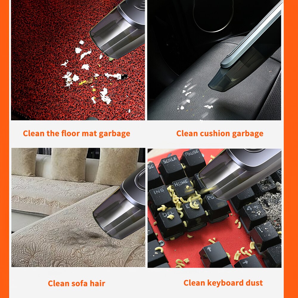 Universal Cordless Handheld Vacuum Cleaner Corded 4000mAh Rechargeable dust collector Dry/Wet dust cleaner for Home Car