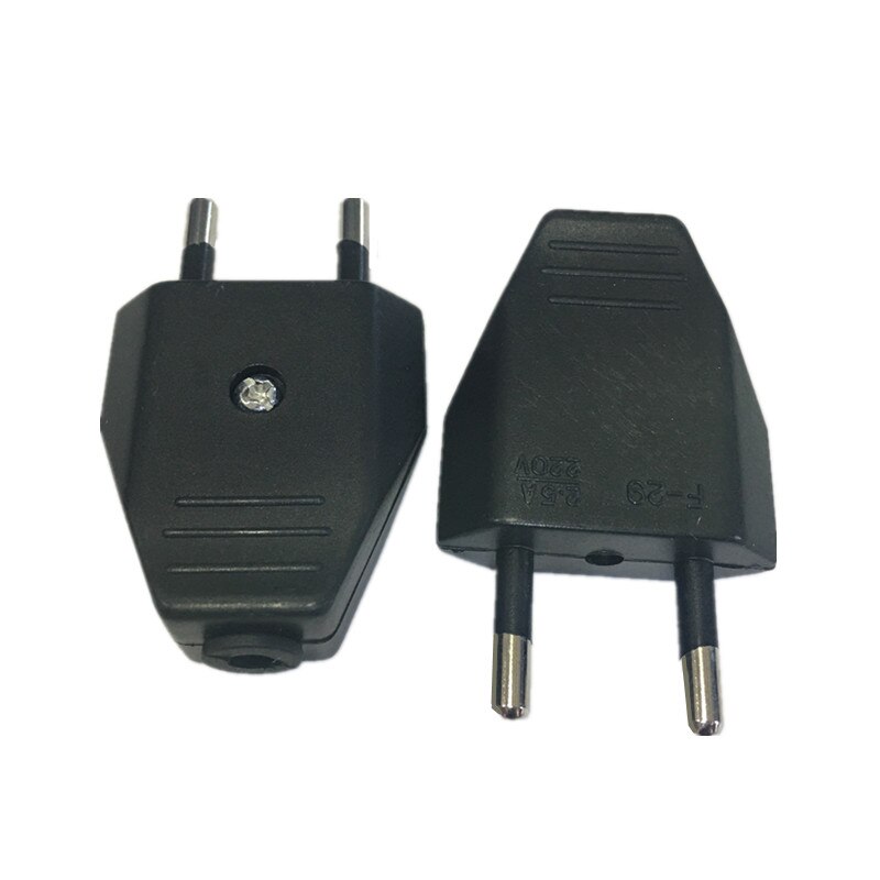 Europese Plug Elektrische Plug 2 Pin Vde Stekker Voor Lamp Decoratie 2.5A 220V Assemblage Stekker