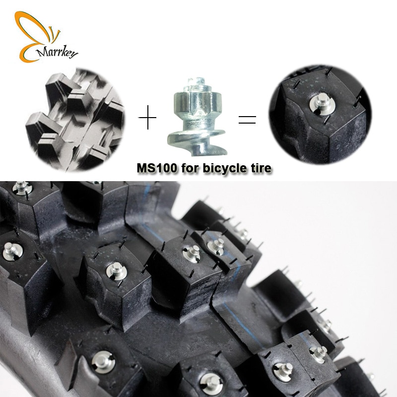 Marrkey 50PCS MS100 6*8.5mm Tires Studs/Screw in Spikes/ Spikes for Tire/ Ice Spickes for Tires/spike tires bicycle/Shoes/Boots