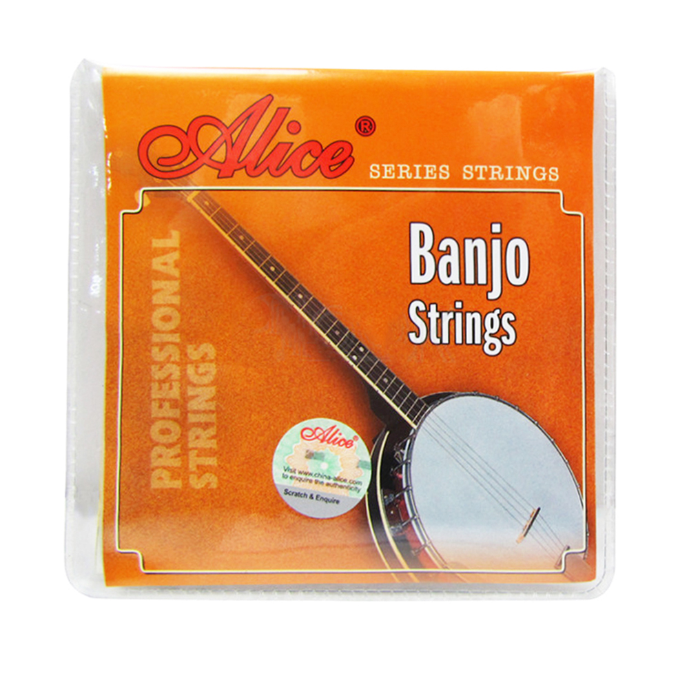 Alice Banjo Strings AJ04 AJ05 for 4 String or 5 String Banjo Plated Steel Coated Copper Alloy Wound for Banjo Parts Accessories