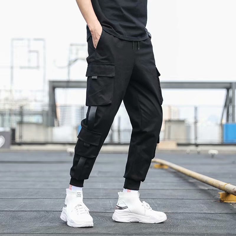 Pantalon cargo hip-hop techwear pour homme, – Grandado