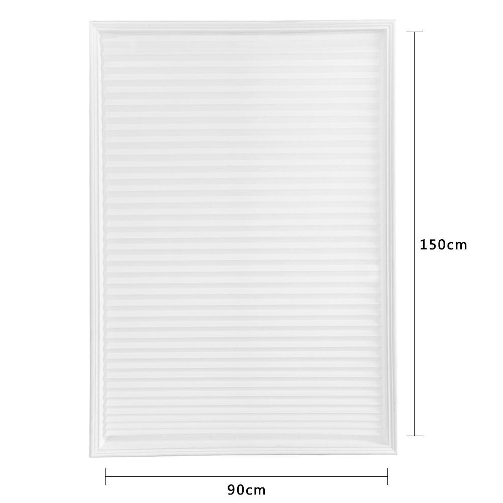 Zelfklevende Geplooide Blinds Gordijnen Woonkamer Half Verduisterende Gordijnen Voor Badkamer Balkon Shades Home Decor: White 90X150cm