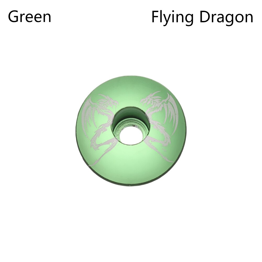 1 PC Bicycle Headset Cover Bowl Covers Ultra-ligh Headsets Top Cap Front Lid MTB Road Bike Fixed Gear Folding Track for Bicycle: Green-Dragon