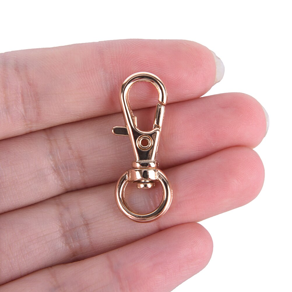 10pcs /pack Mini Rotatable Buckle Hook Lobster Key Chain Metal Carabiner For Bag Parts & Accessories