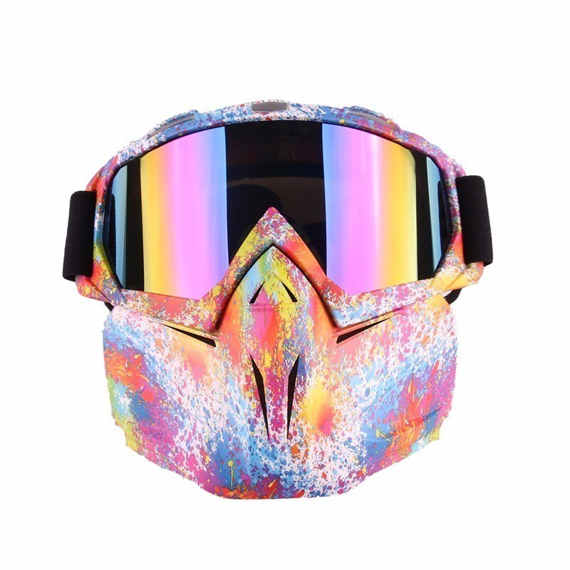 Motorcycle Mask Goggles Riding Windproof Motocross goggles Riding Skiing Moto Bike Detachable Modular Dust Helmet Goggle glasses