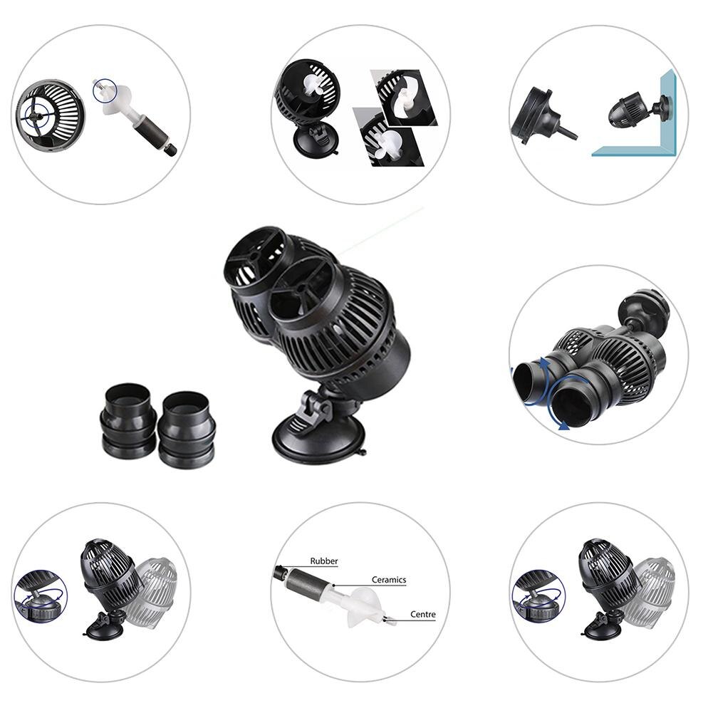 220V Double-Head Aquarium Wave Maker Pump Aquarium Water Wave Maker Household Fish Tank Propeller Water Pump