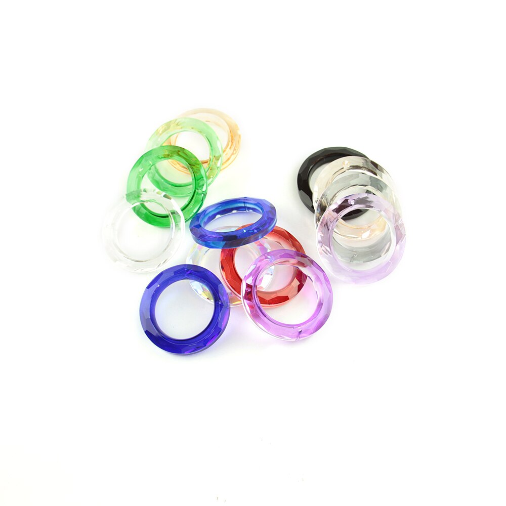 50mm Crystal Light Ring Circle Handing Crystal Light Ring Chandelier Glass Crystals Lamp Prisms Parts Drops Pendant Ring