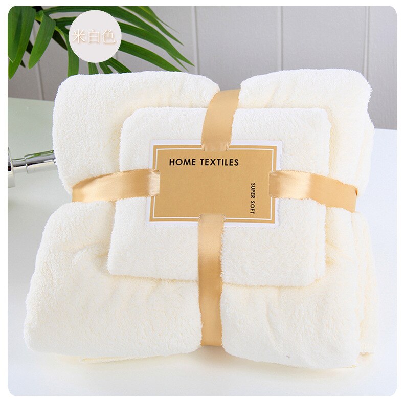 Bath Towels Microfiber Fabric Skin Comfortable Bath Towel And Face Towel Solid Color Quick Drying Super Absorbent Towel Set: 8