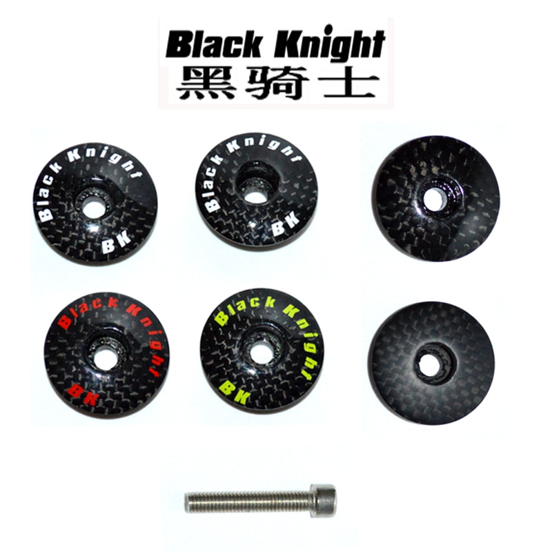 Black Knight Bike Fiets 1-1/8 "Mtb Carbon Fiber Stem Top Cap Cover Headset 3.3 Cm X 3.3 Cm X 1.1 Cm Mat Of Glanzend