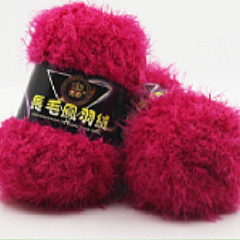 50g/rollen Samt Garn betroffen Wolle Faux Nerz Dicke Warme Häkeln betroffen Garne Baumwolle Baby Wolle DIY Hand-gestrickte zur Seite fahren: Rose rot