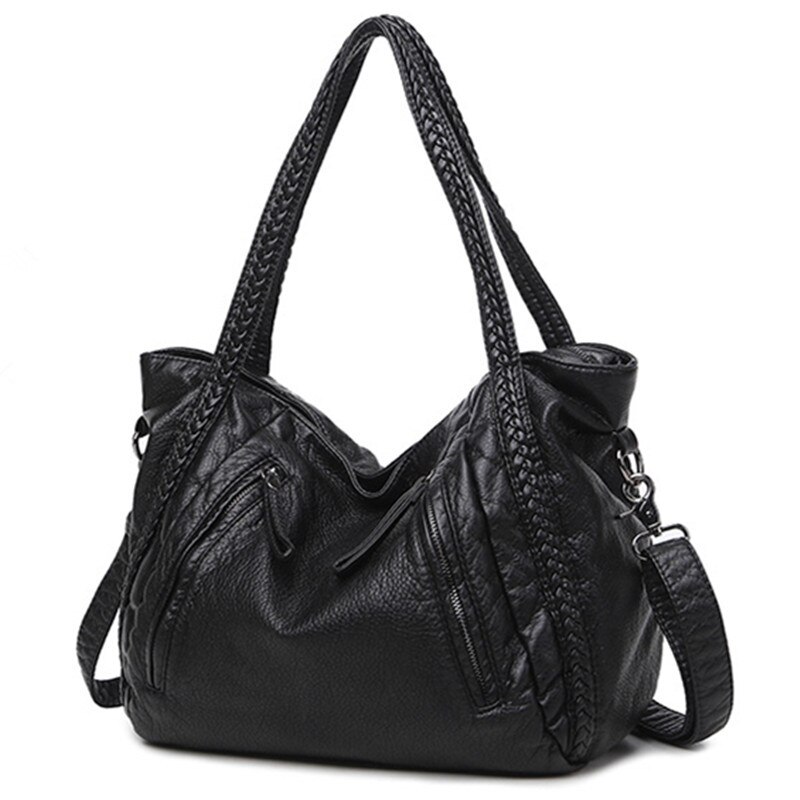 MJ Grande Borsa In Pelle Morbida Borse Delle Donne Intrecciato Signore Borsa Con Tracolla Sacchetto Femminile Borsa A Tracolla Grande Tote Per le donne Borsa Hobo In Pelle