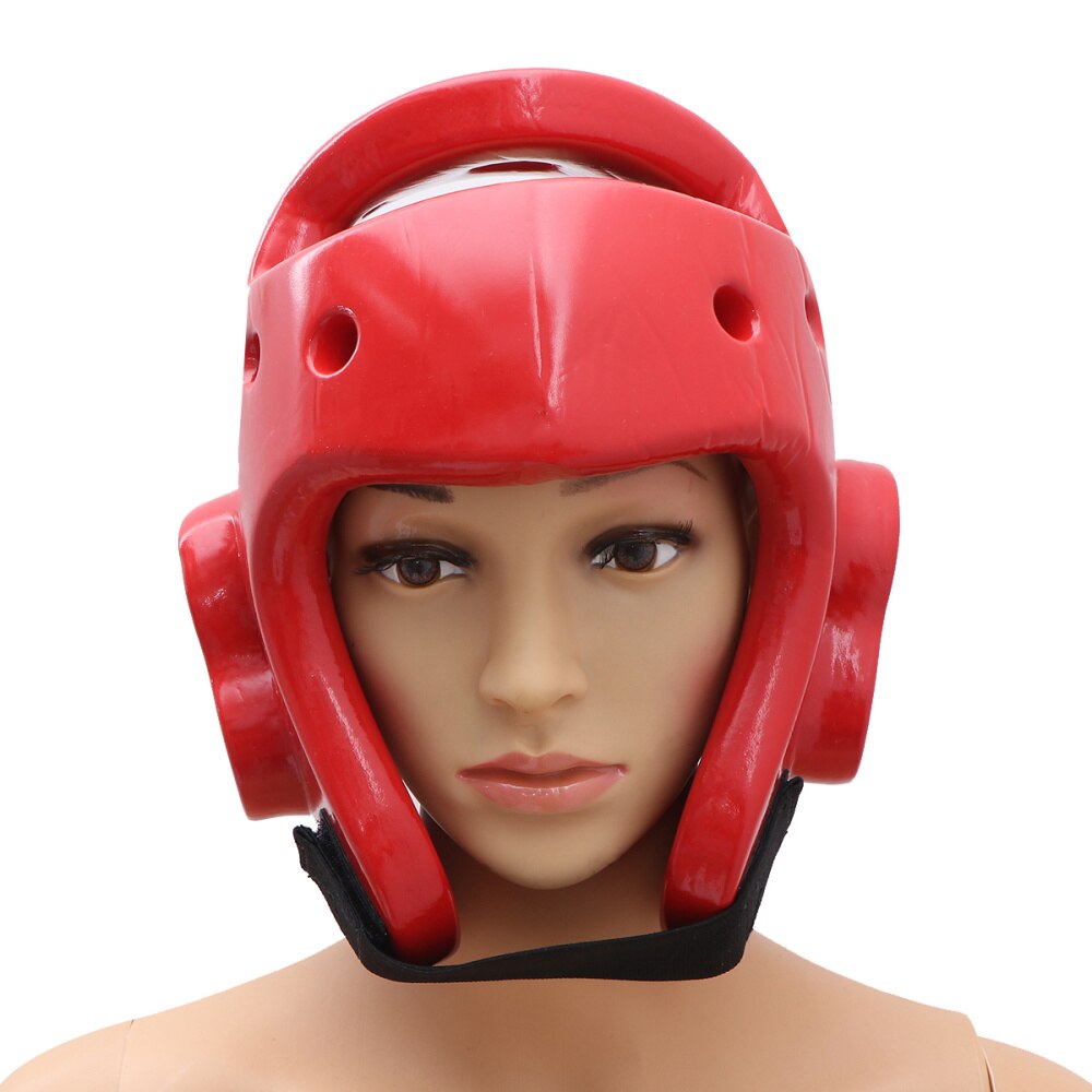 Kids Sparring Headgear EVA Taekwondo Helmet Shock Absorbant Kickboxing Player Air Vented Head Shield - Size XS (Red): Red