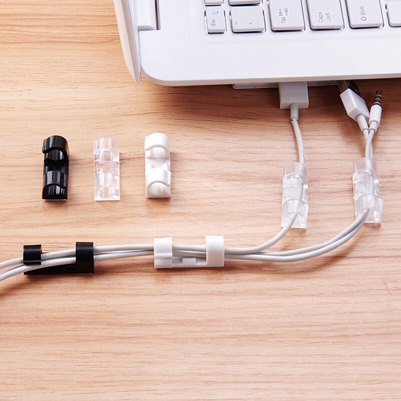 Clips de plástico transparente para Kabel, organizador de Clips de plástico para Klem, Dls Homeful, 20 unidades