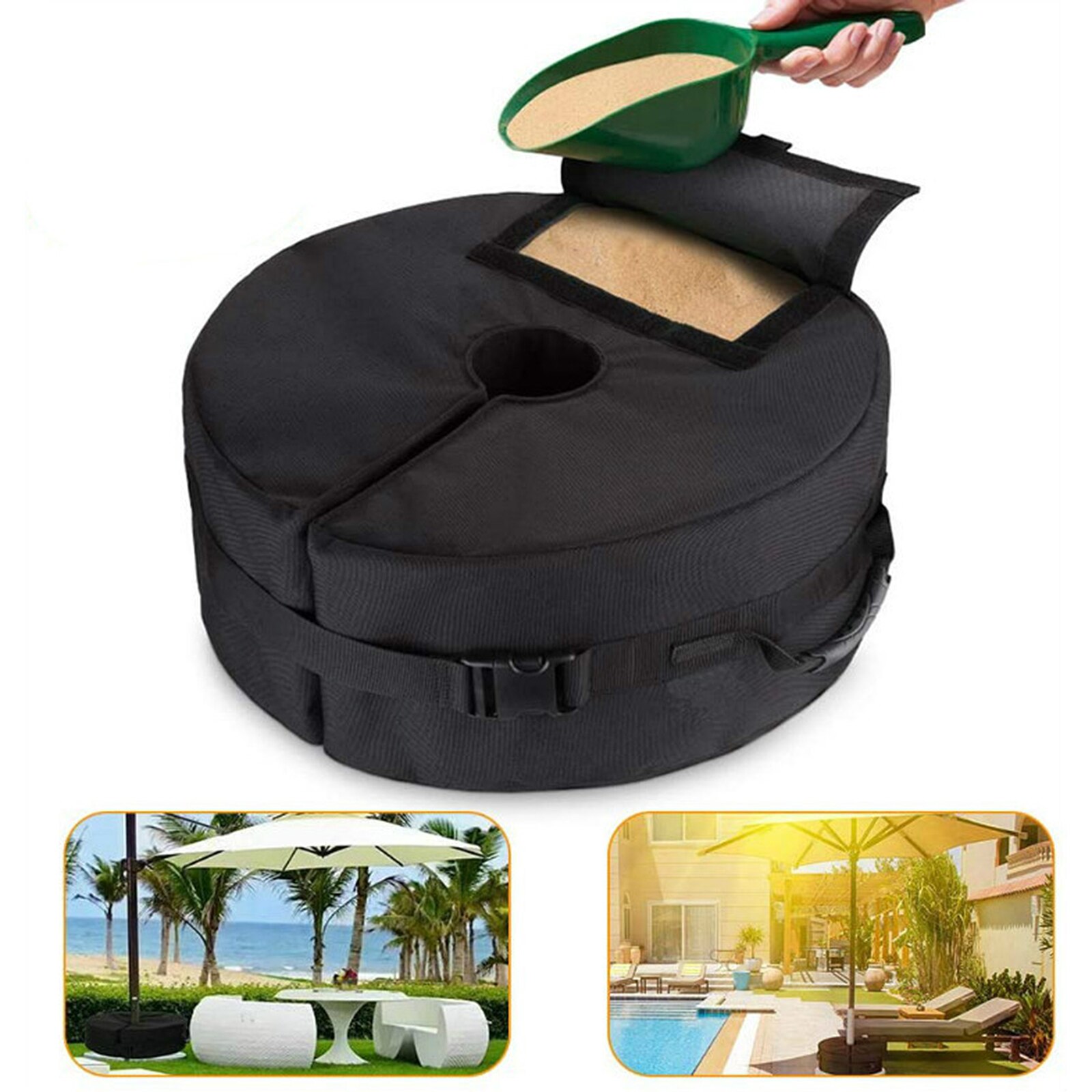 Bag Base Tent Zandzakken Afneembare Ondersteuning Anti-Ineenstorting Vaste Parasol Winddicht Duurzaam Nylon Ronde Bases