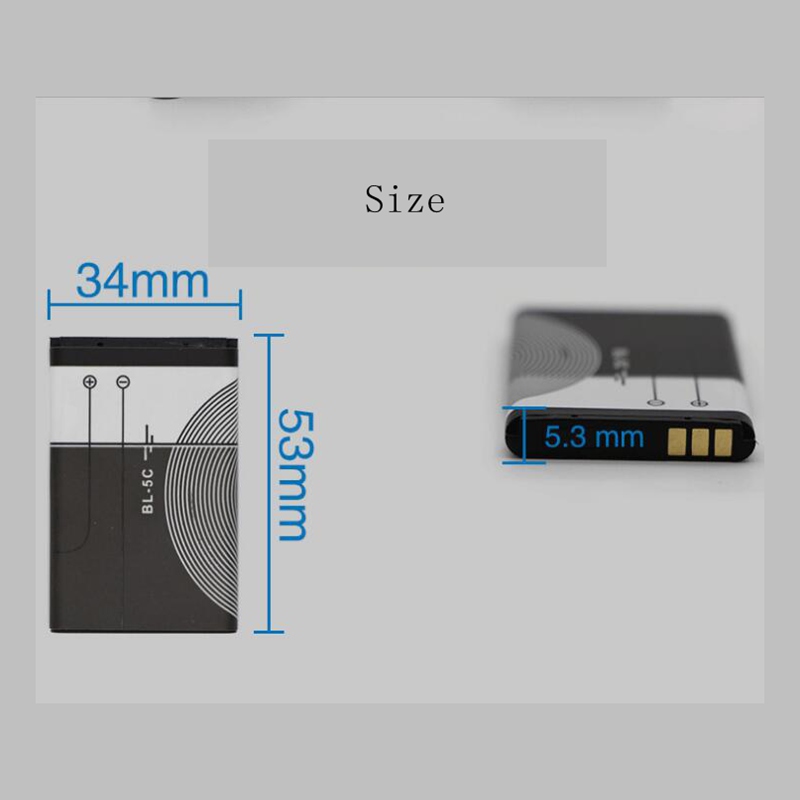Original 3.7V 1020mAh BL-5C Li-ion Battery For Nokia 2610 2600 2300 6230 6630 phone speaker MP3 player Universal battery