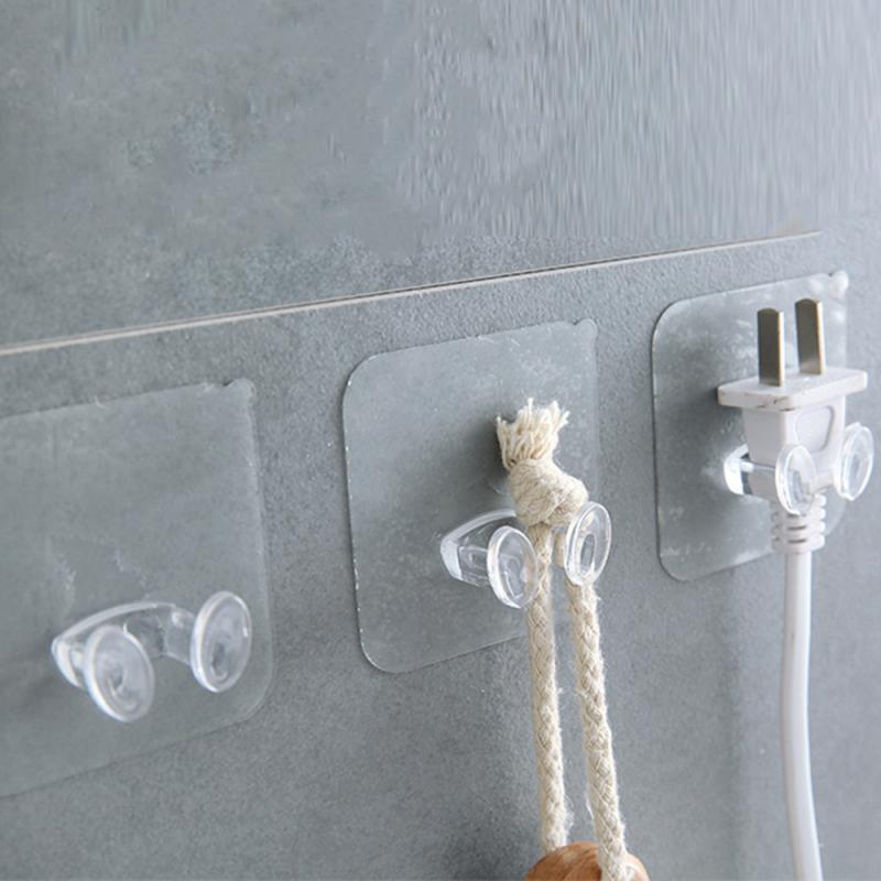 1Pc Sterke Zelfklevende Haak Stekker Socket Hanger Houder Muur Adhesive Hanger Stekker Haak Voor Badkamer Keuken Organizer: Default Title