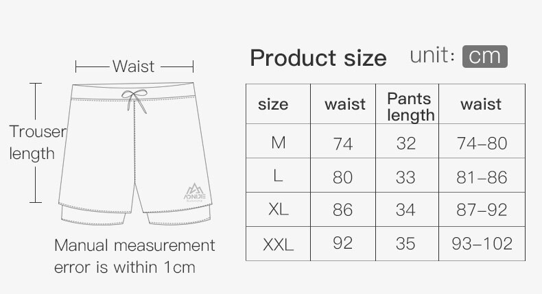Aonijie  f5102 herre hurtigttørrende trepunkts boxershorts med indvendigt for til trail fitness maratonløb fitnesscenter