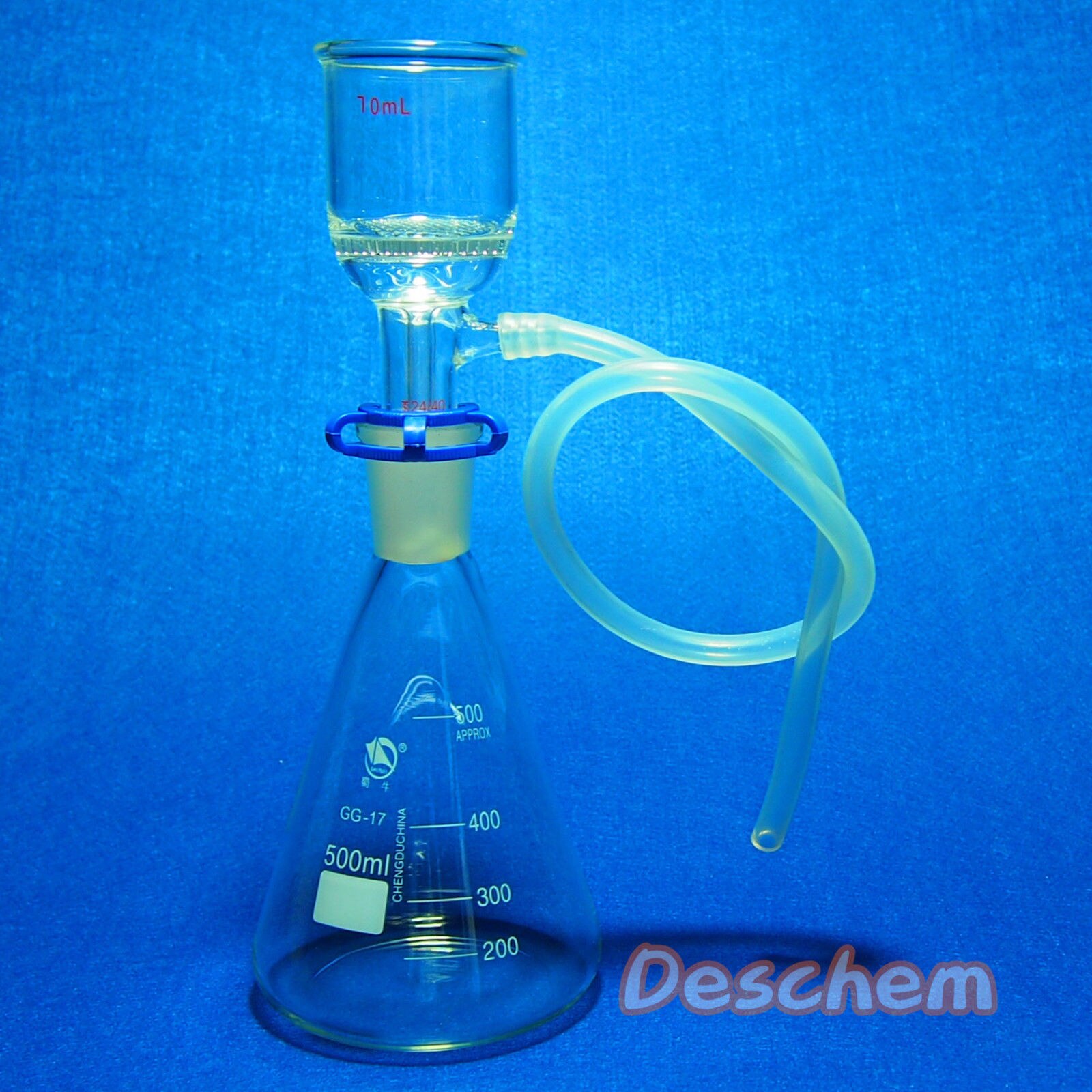 500ml,Suction Filtration Device,47mm Buchner Funnel,Glass Flask With Vacuum Pump