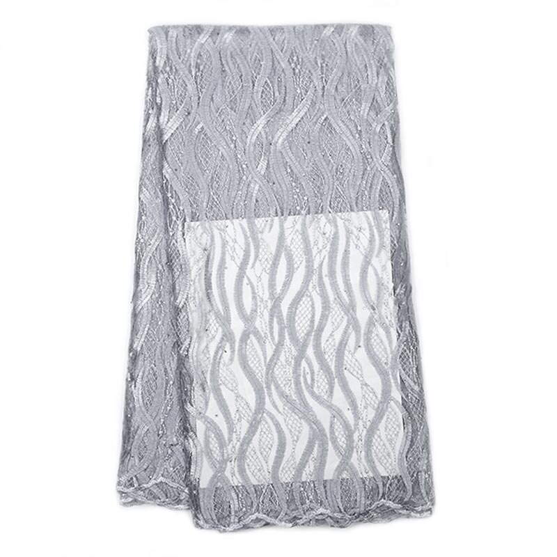 Tissu nigérian en dentelle française, robe de soirée en dentelle africaine, , réception de mariage, dernier de: Vert foncé