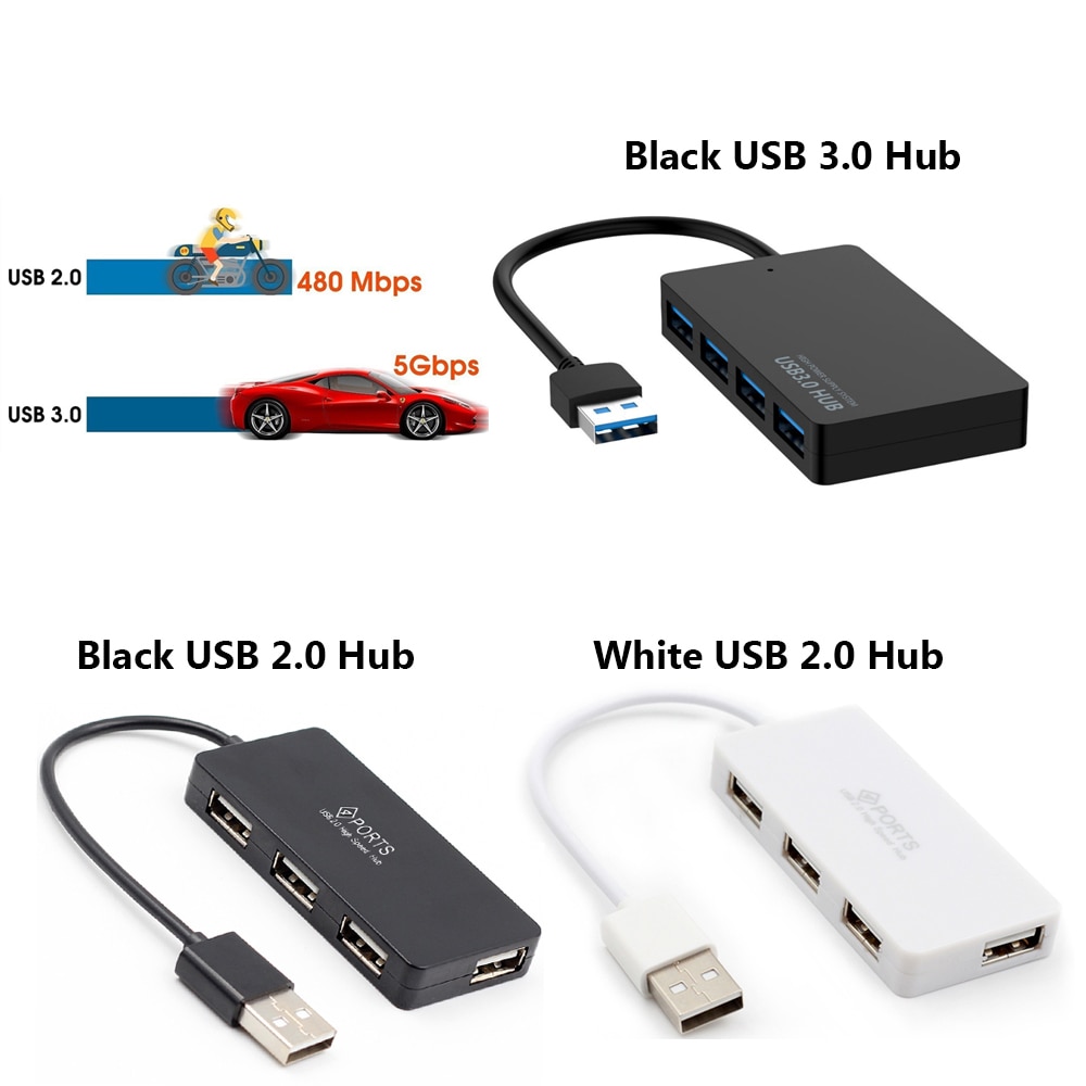 Concentrateur USB 3.0 universel à haute vitesse, adaptateur externe à 4 Ports, répartiteur, extenseur USB pour les périphériques de PC portable