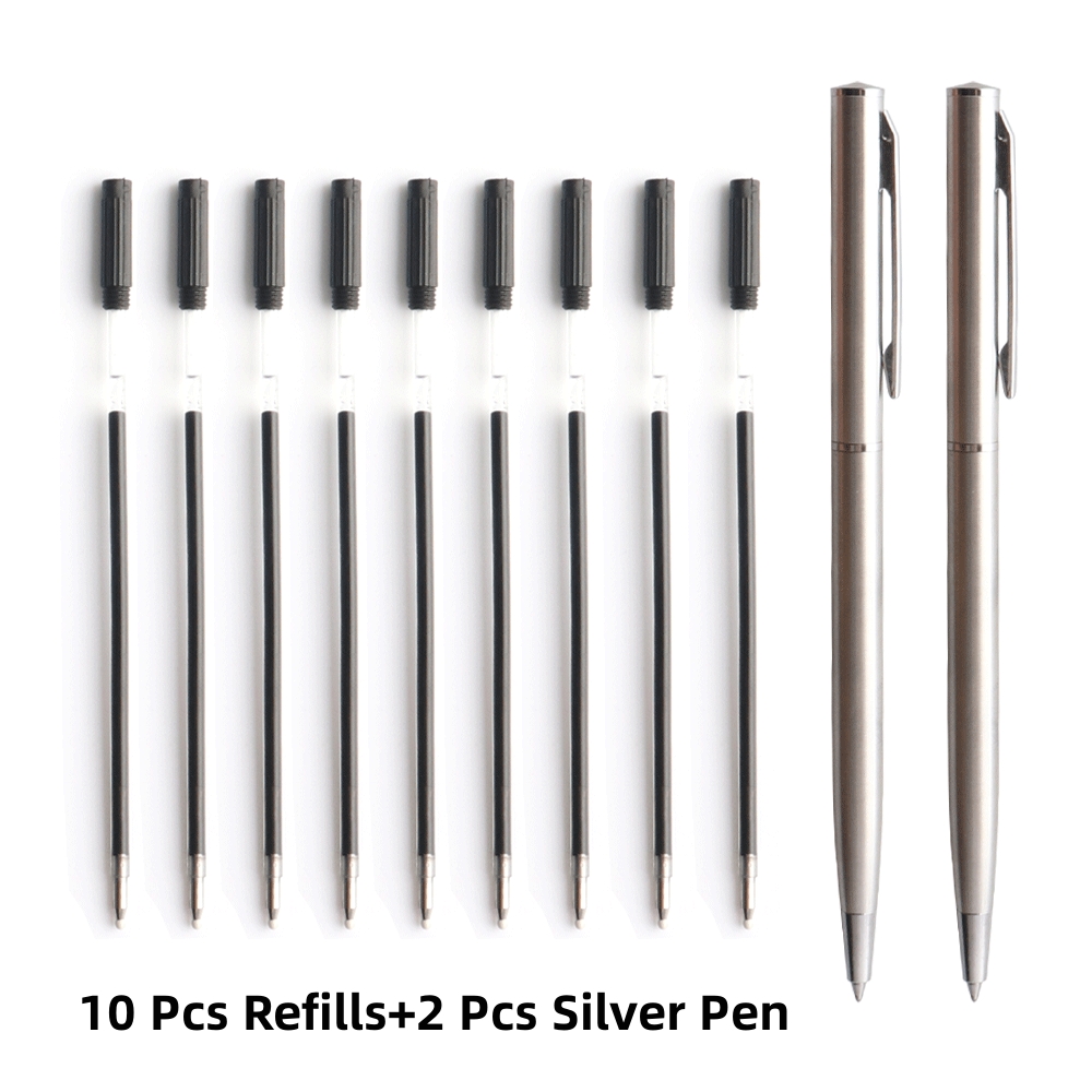 Metall Gel Stift Edelstahl Material Drehen Gel Stifte Tinte Farben Schwarz Blau Schreiben Punkt 0,5mm Für Schule Büro schreibwaren: Licht Gelb / Schwarz