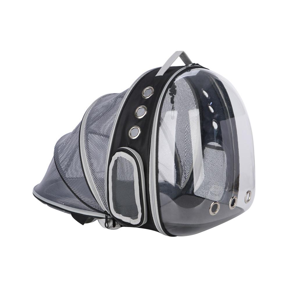 Tragbare Haustier Katze Rucksack Faltbare Multi-Funktion Haustier Hund Träger Tasche Große Raum Kapsel blasiert Schulter Haustier Rucksack Zelt käFeige: Schwarz