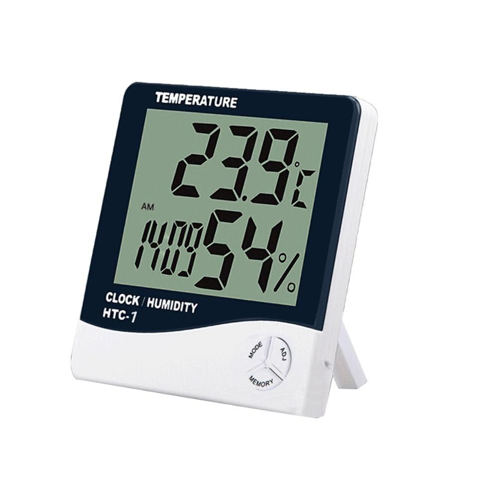 LCD Digital Wireless Indoor/Outdoor Thermometer Hygrometer ℃/℉ Temperature Humidity Meter with Max Min Value Display Transmitter: Type3 HTC-1
