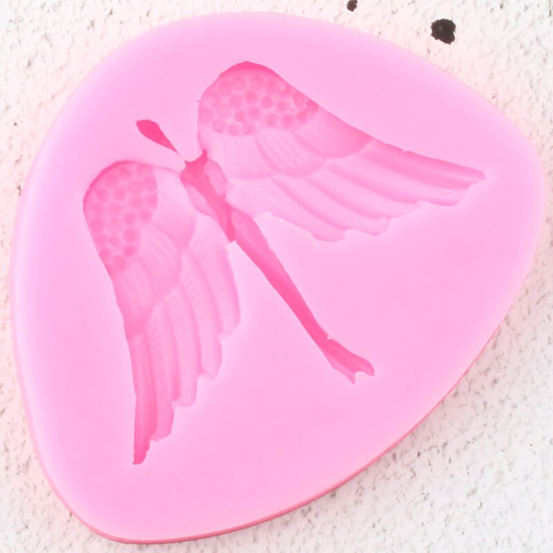 Leuke Engel Siliconen Mallen Wing Fondant Mold DIY Baby Birthday Cake Decorating Gereedschap Snoep Polymeer Klei Chocolade Gumpaste Mallen