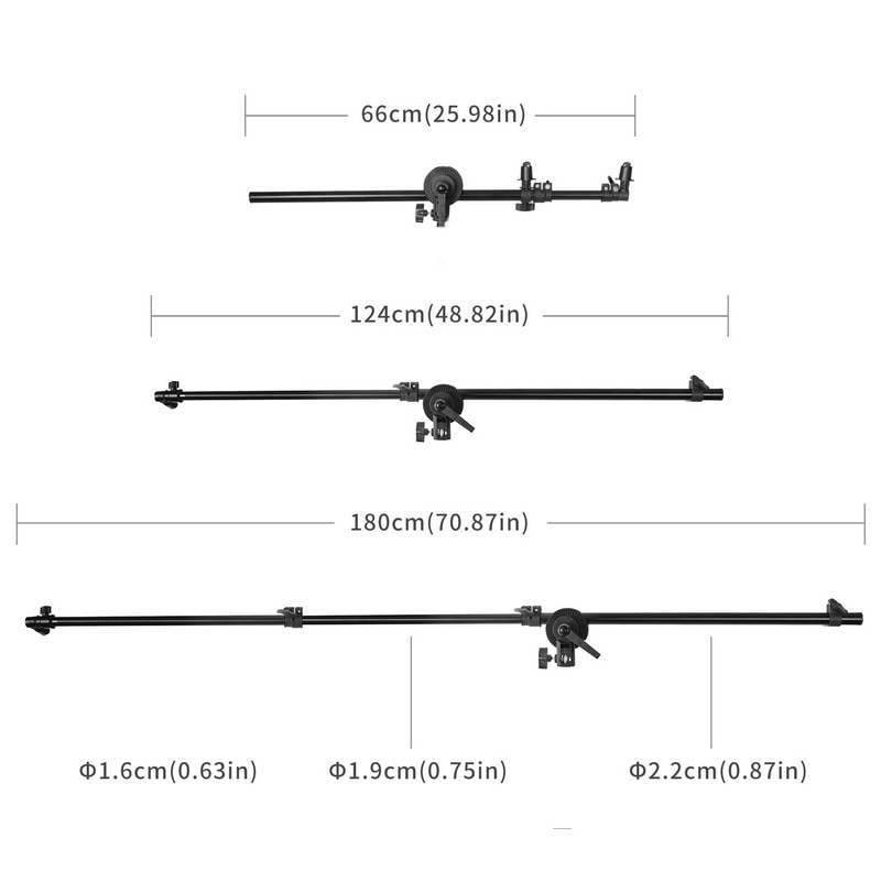 Photo Studio Lighting Reflector Arm Stand Reflector Stand Holder Boom Arm Reflector Disc Arm Support and 2m Light Stand