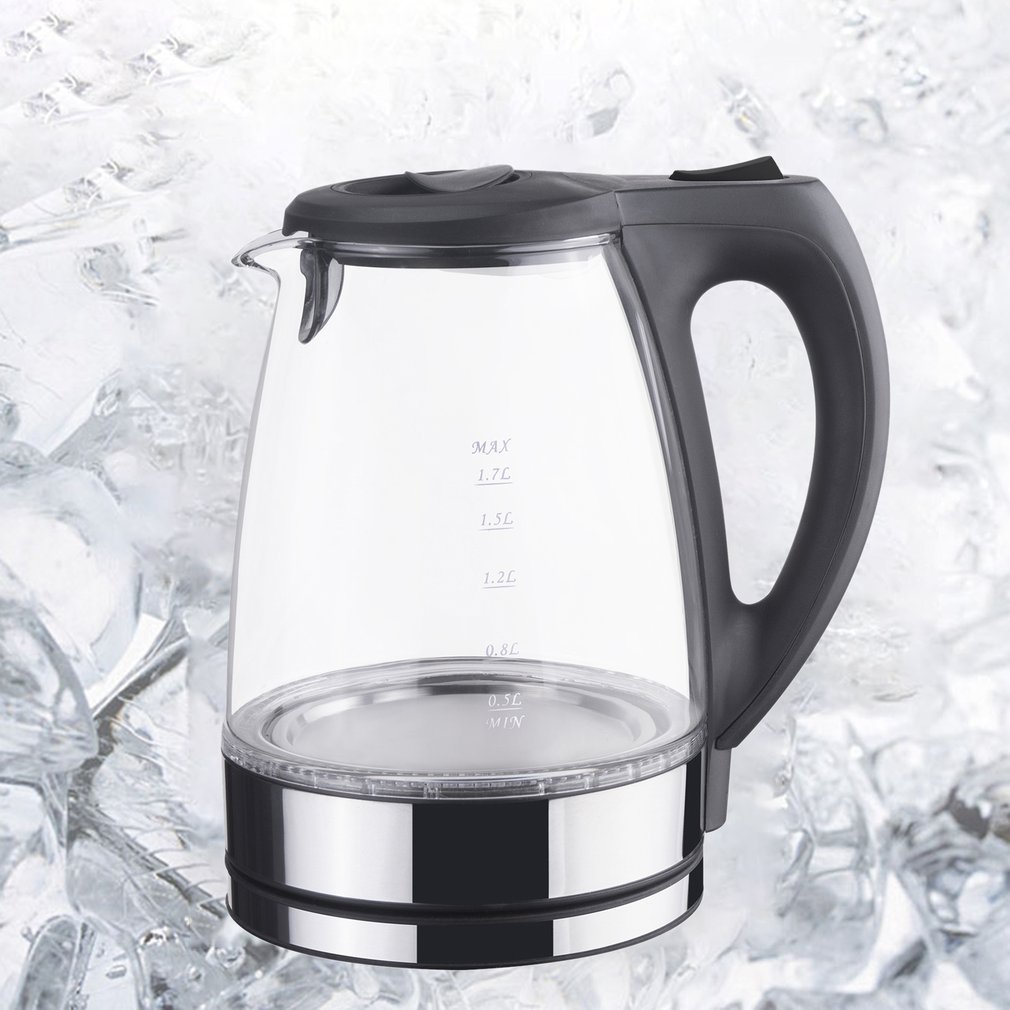 Bouilloire électrique en verre Fy-788, Protection thermostatique à une couche, Thermos, mise hors tension avec balance
