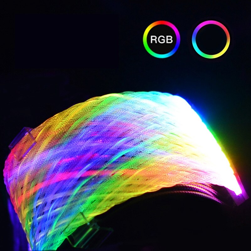 Big 24Pin Verlengkabel Rgb Rainbow Kabel 24Pin Verlengsnoer Neon Lijn 250W-1300W Ondersteuning 5V-Argb