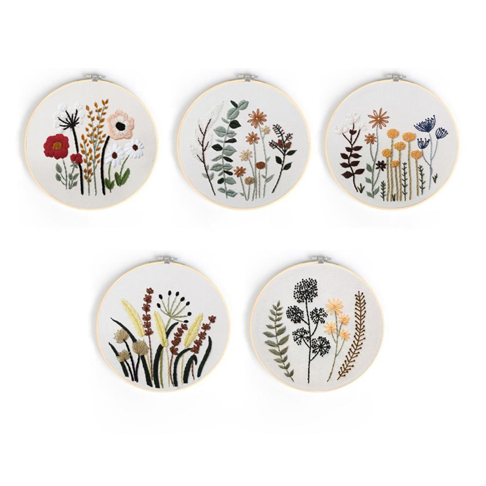 Broderi diy nybegynder materiale pakke blomster mønstre korssting kits håndlavet korssting serie kunst håndværk syning dekor
