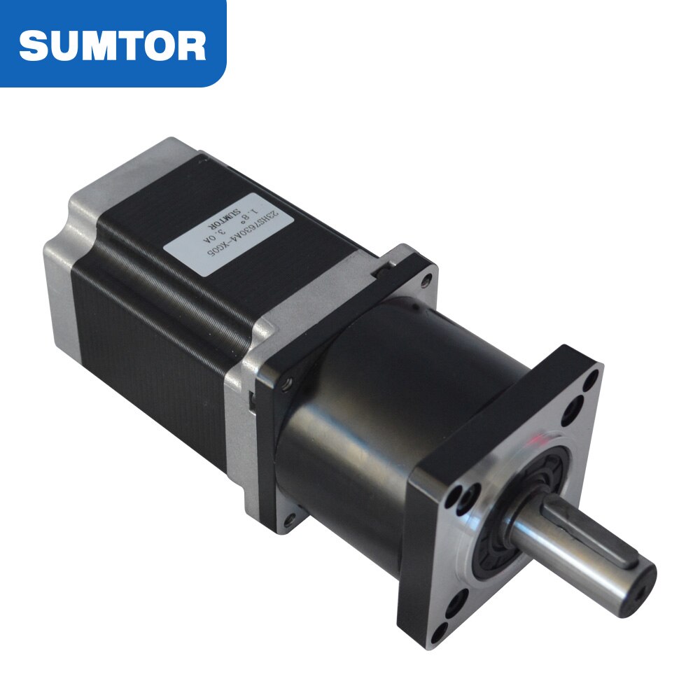 nema 23 stepper motor planetary gearbox 5:1 ratio 1.8N.m holding torque 76mm motor body length