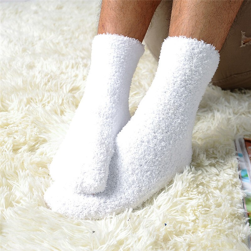 1 par ekstremt hyggelige cashmere sokker mænd kvinder vinter varm søvn sengegulv hjem fluffy